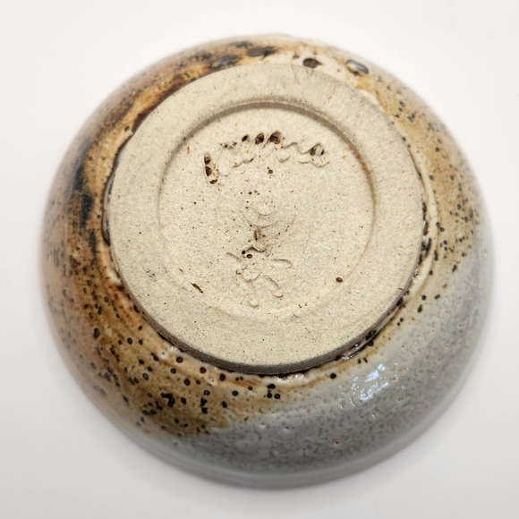 Glazed Art Pottery Small Bowl Neutral Earth Tones, 6.5" Diameter - Picture 6 of 6